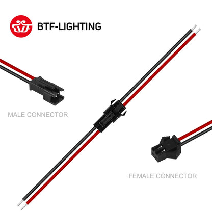 SM JST Connector Cable for LED Strips – Male and Female