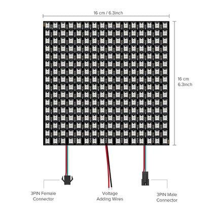 WS2812B 16x16 or 8x32 RGB LED Matrix Panel