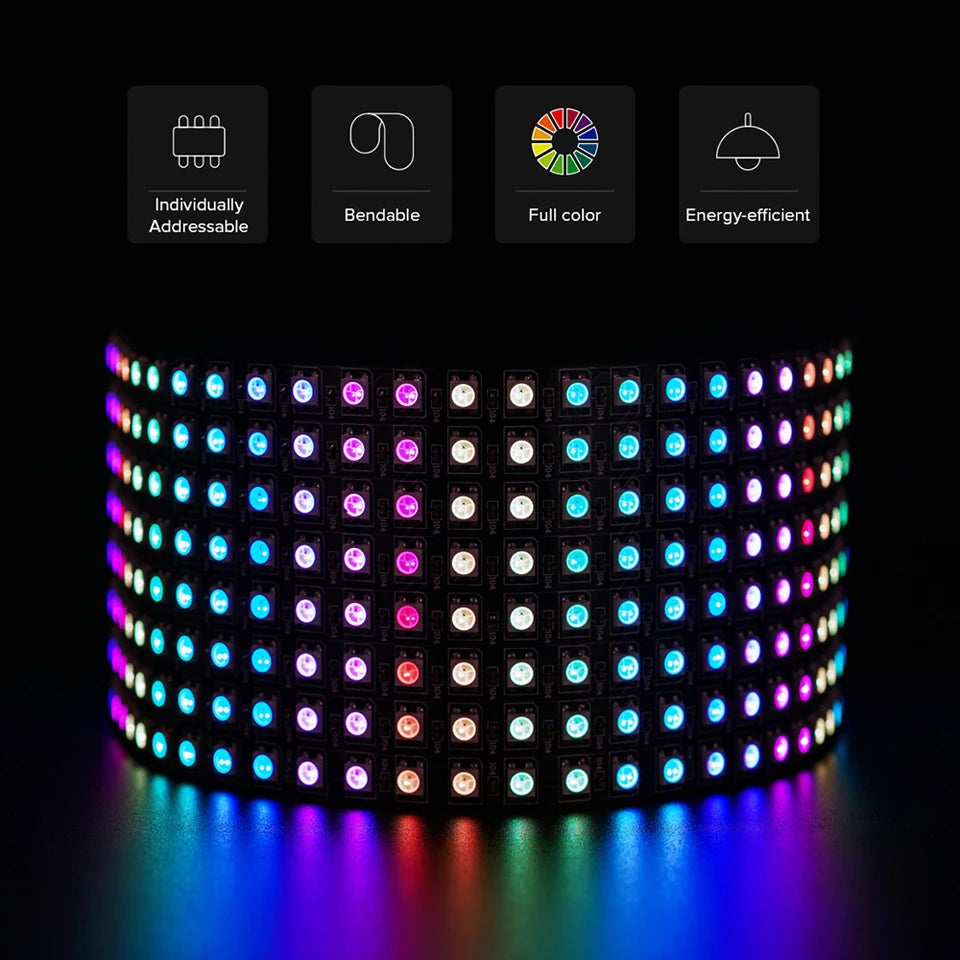 WS2812B 16x16 or 8x32 RGB LED Matrix Panel