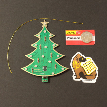Christmas Tree Pre-built - LED ornament with battery - Breadstick Innovations